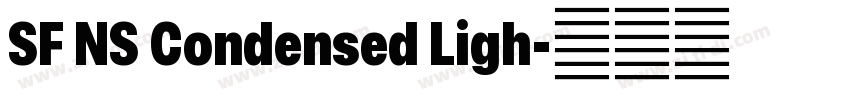 SF NS Condensed Ligh字体转换